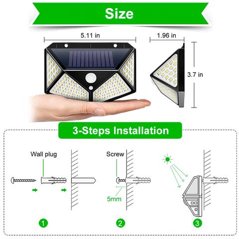 100 LED Waterproof Solar Light