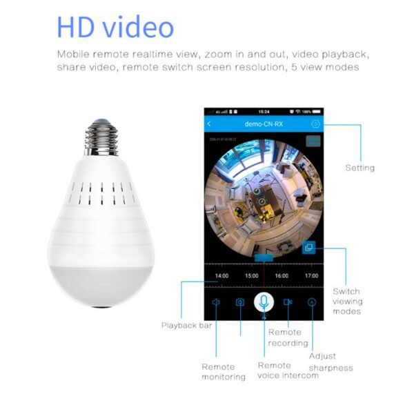 Panoramic Camera Light Bulb - Elicpower